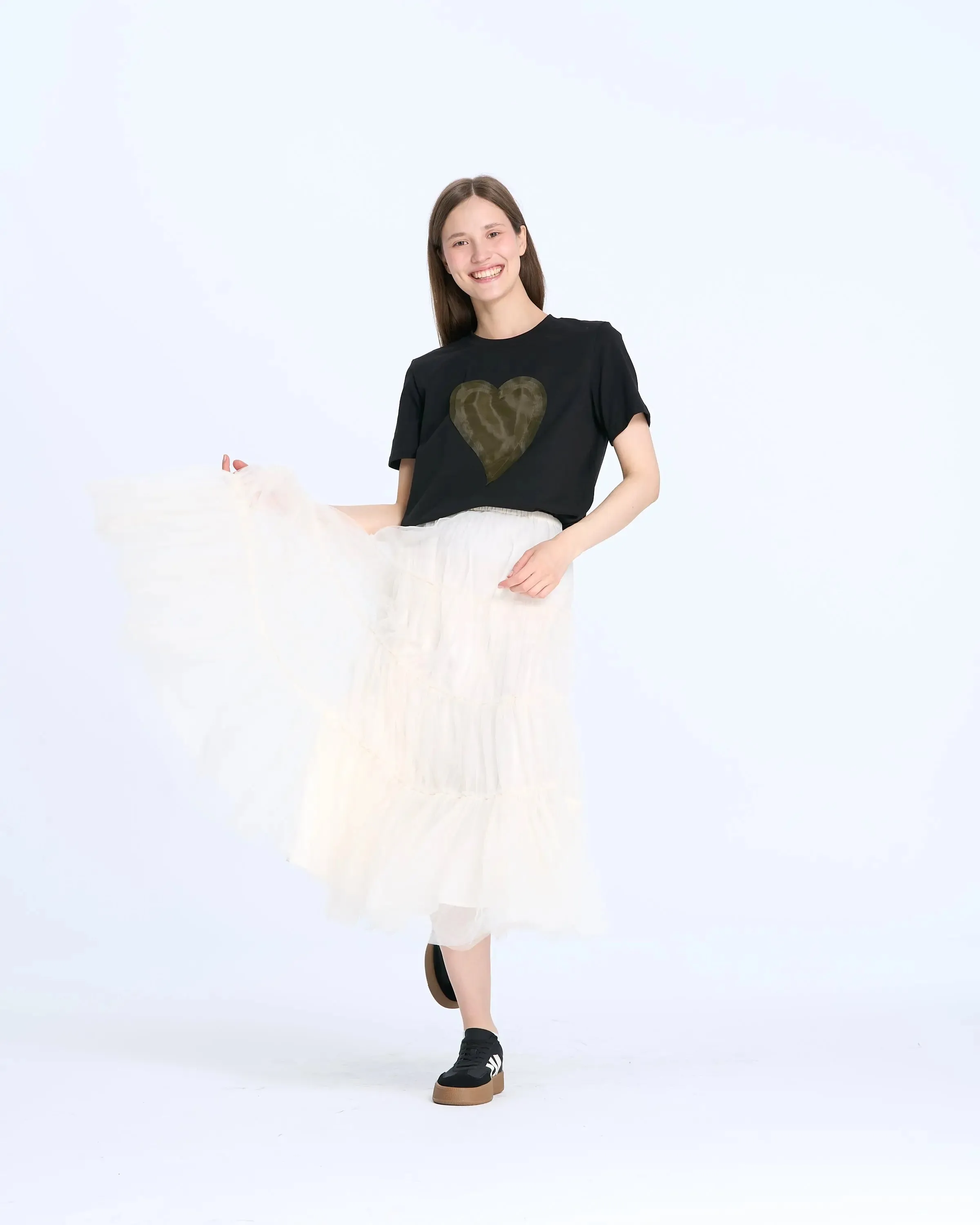 25882 Tulle Heart T-Shirt