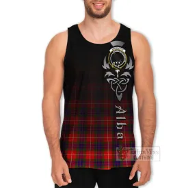 Abernethy Tartan Men's Tank Top Featuring Alba Gu Brath Family Crest Celtic Inspired