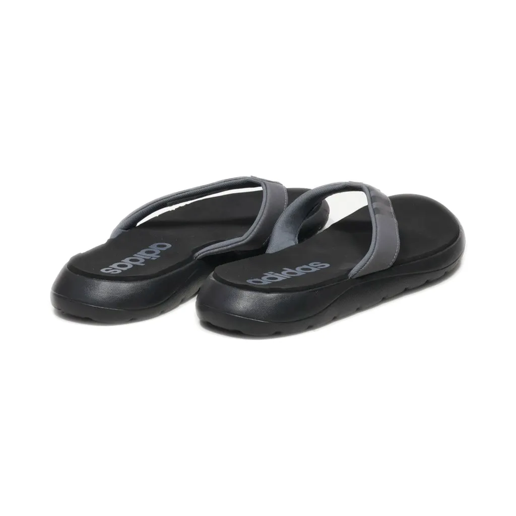 Adidas Comfort Flip Flops Leather Black Colour For Men