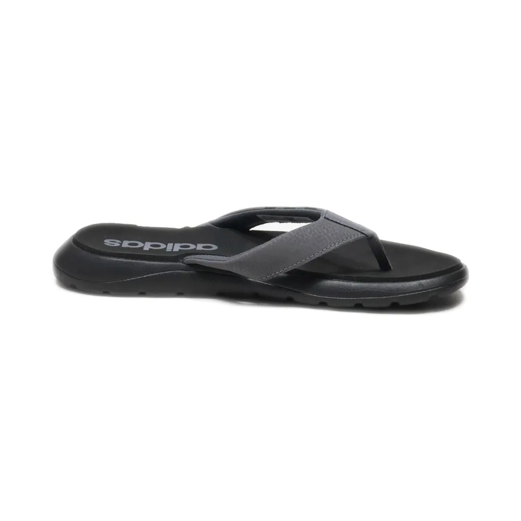 Adidas Comfort Flip Flops Leather Black Colour For Men