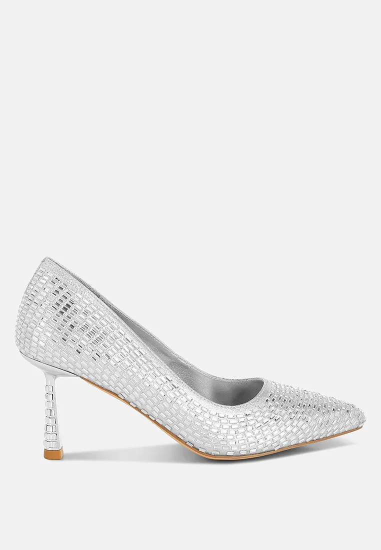 Benjamins Rhinestones Embellished Pumps