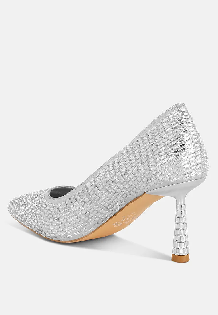 Benjamins Rhinestones Embellished Pumps