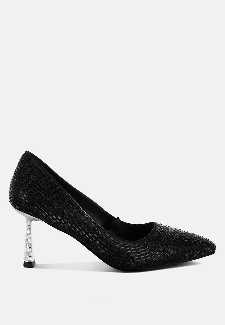 Benjamins Rhinestones Embellished Pumps