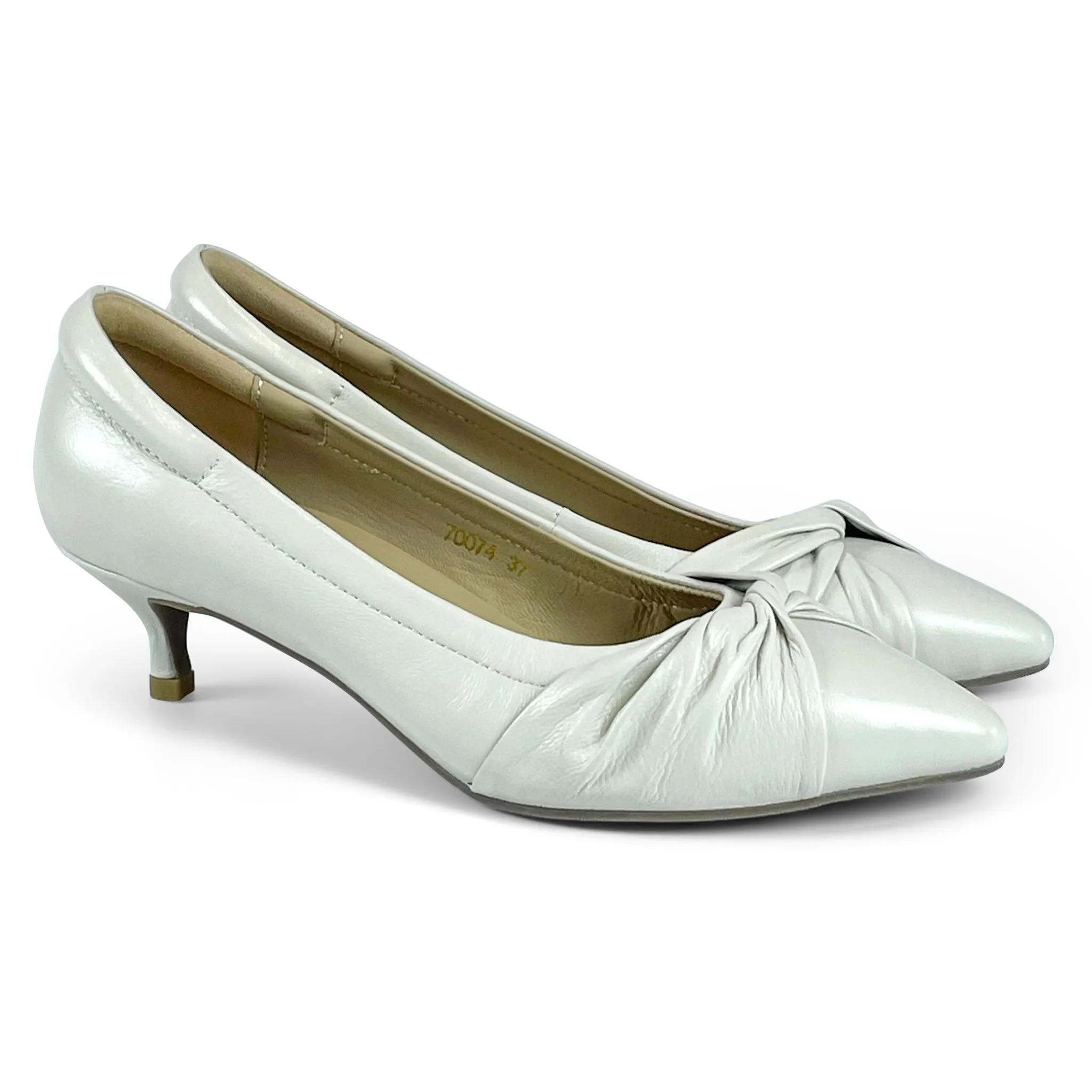 Bennett Signature lambskin pumps with twisted gathers