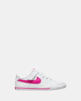 Court Legacy Pre-School White/Laser Fuchsia