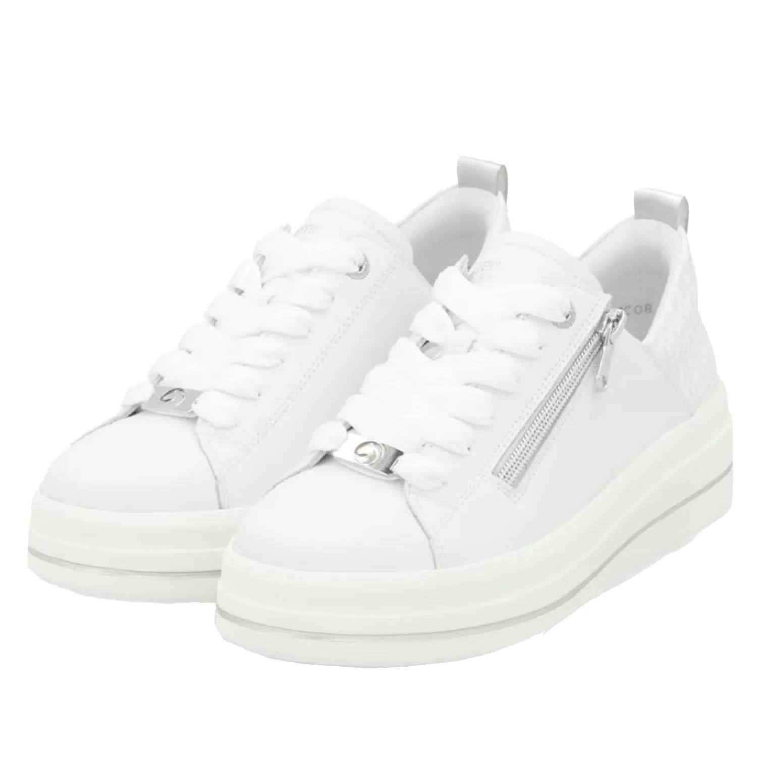 D1C08-80 Women's Remonte DC108-80 White/Silver Leather