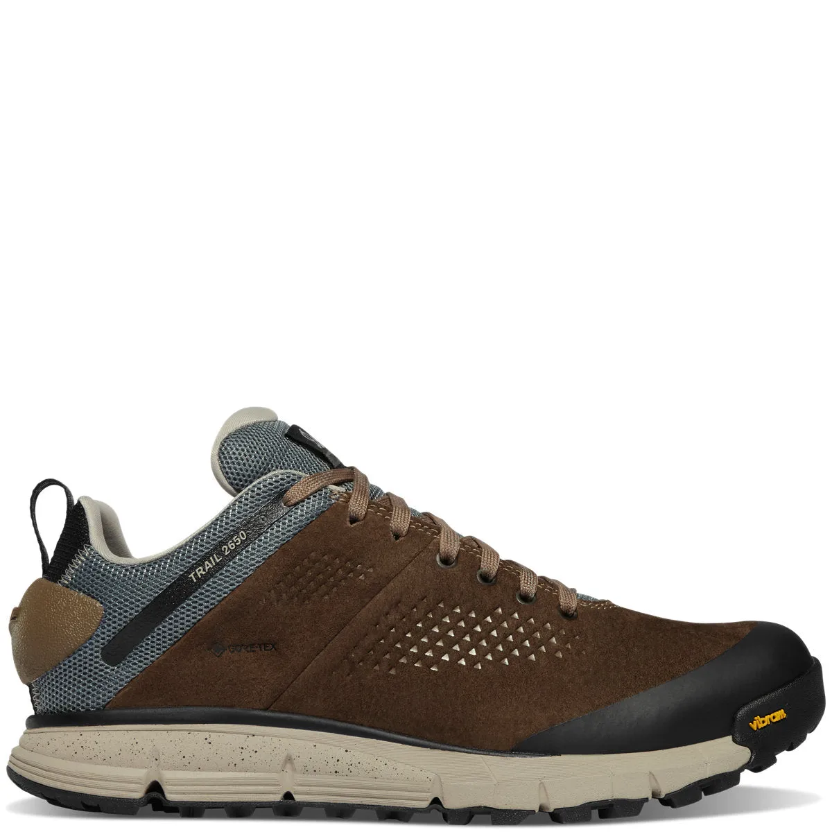 Danner Trail 2650 3” Waterproof Hiking Shoes for Men  Lining and Vibram Traction Outsole, Kangaroo Brown/Stormy Weather