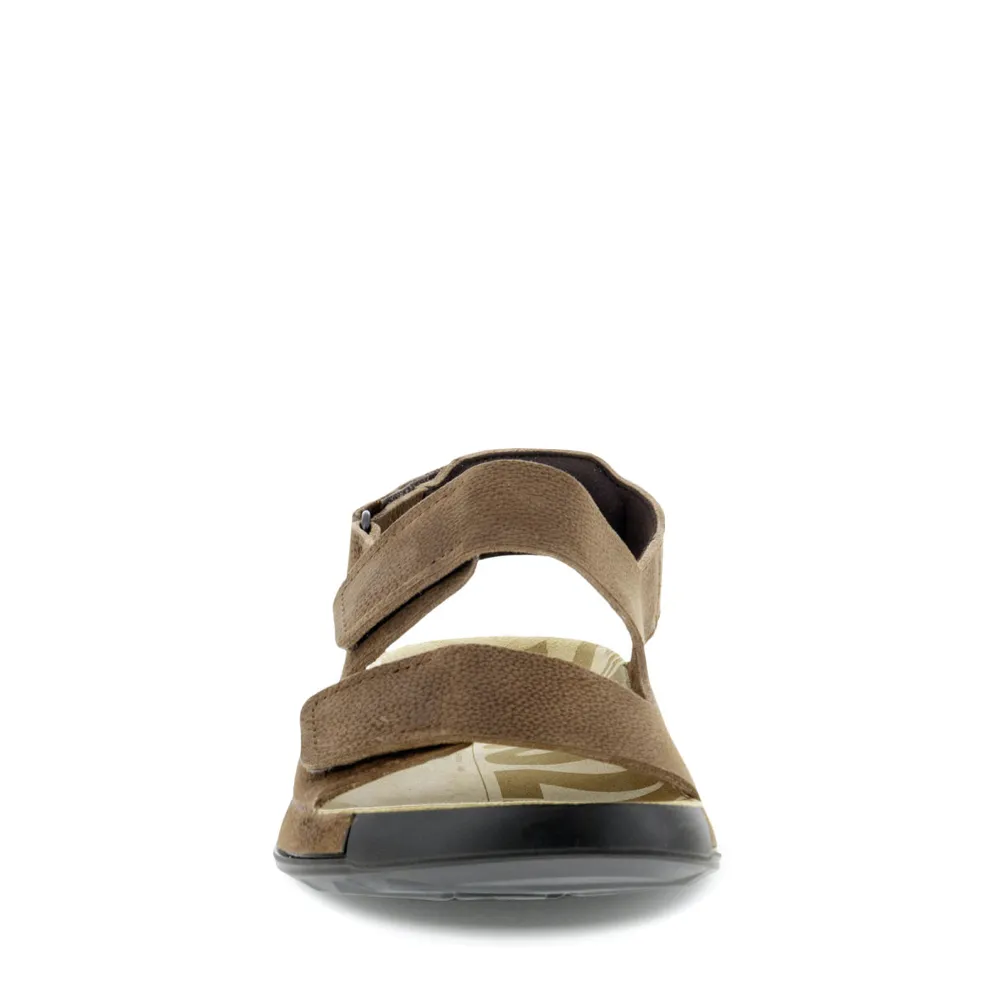 Ecco Men's Cozmo Flat 3 Adjustable Strap Sandal in Cocoa Brown