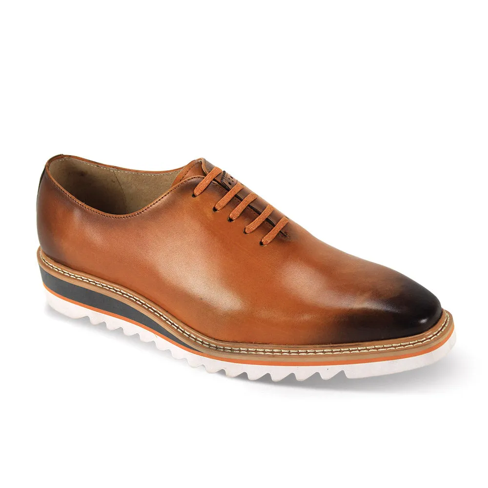 Giovanni Tan Men's Oxford Lace-up Leather Shoes Rubber Sole