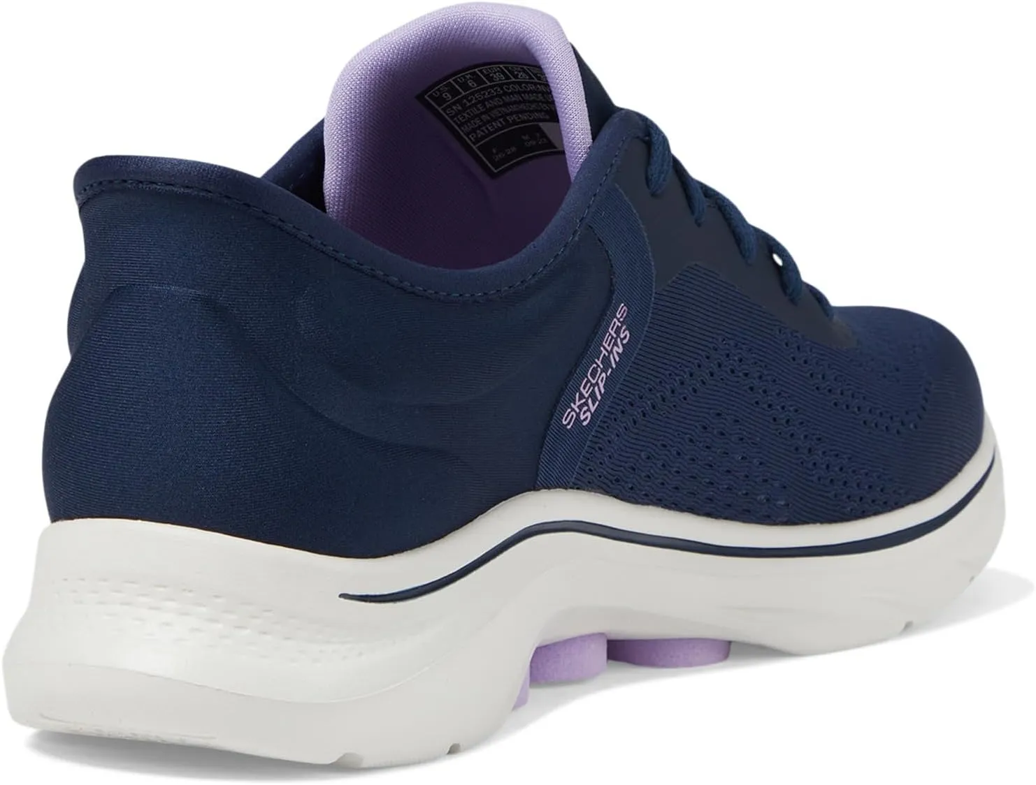 Go Walk 7 Valin Hands Free Slip-Ins SKECHERS Performance Sneakers, Navy/Lavender