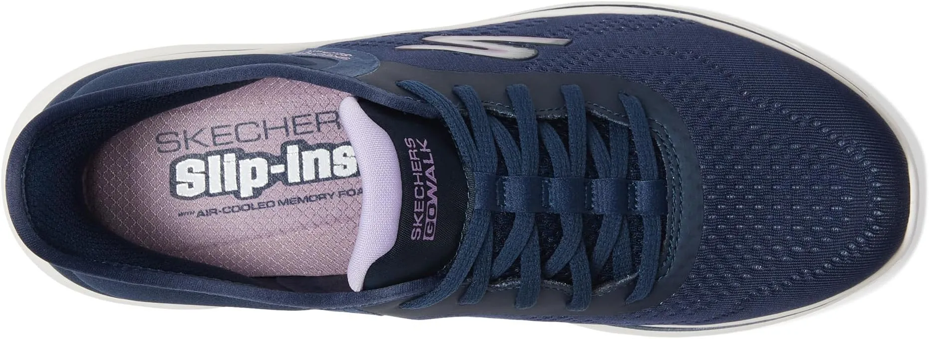 Go Walk 7 Valin Hands Free Slip-Ins SKECHERS Performance Sneakers, Navy/Lavender