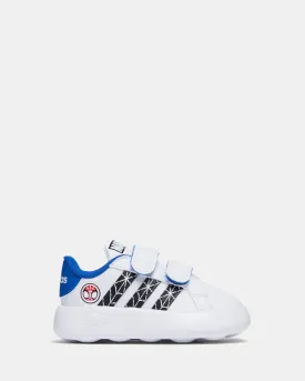 Grand Court CF Spiderman Infant White/Black/Royal Blue