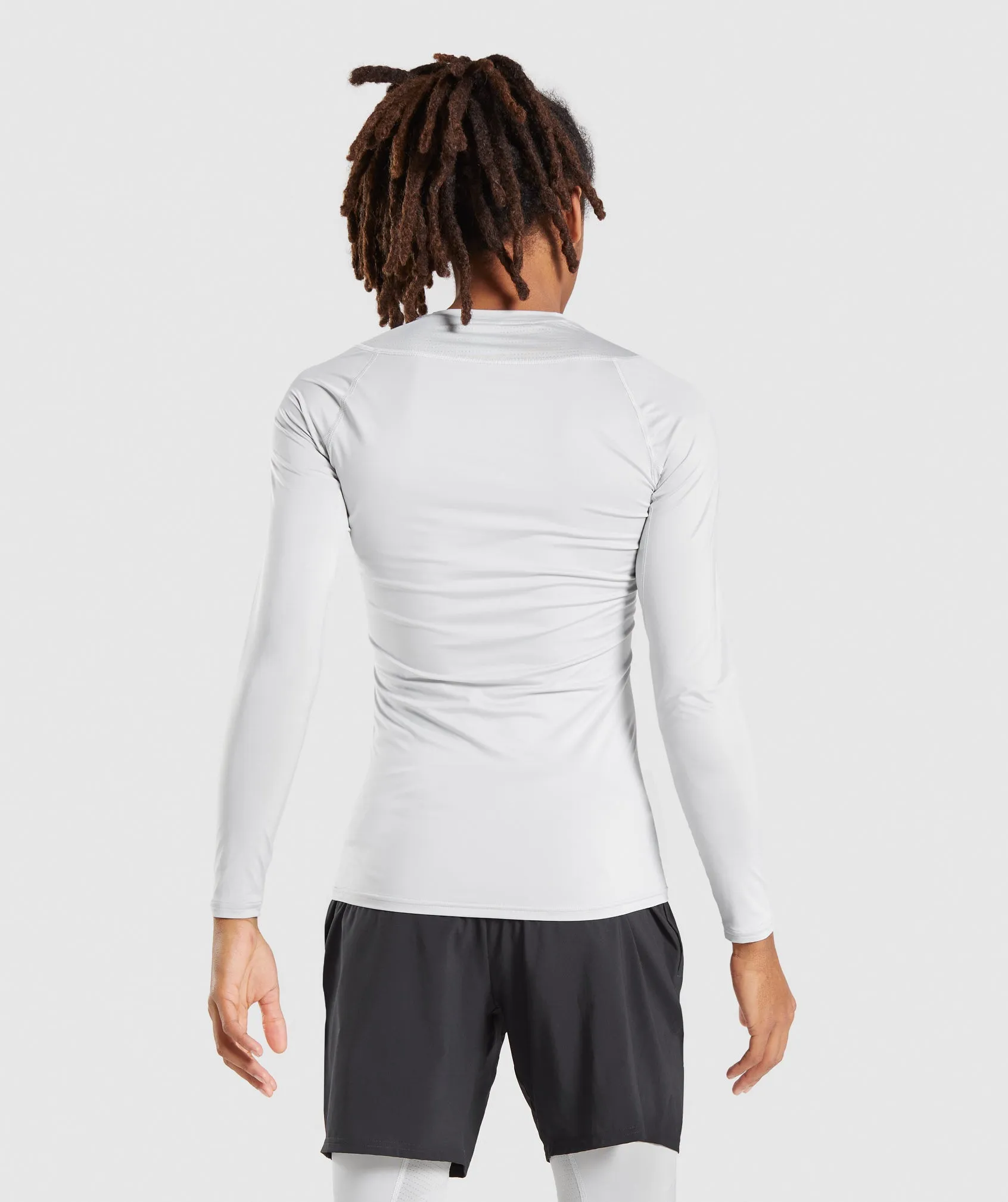 Gymshark Element Baselayer Long Sleeve T-Shirt - Light Grey