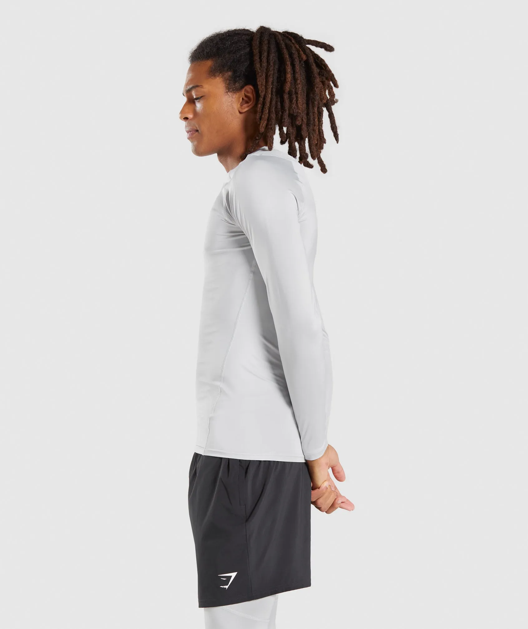 Gymshark Element Baselayer Long Sleeve T-Shirt - Light Grey