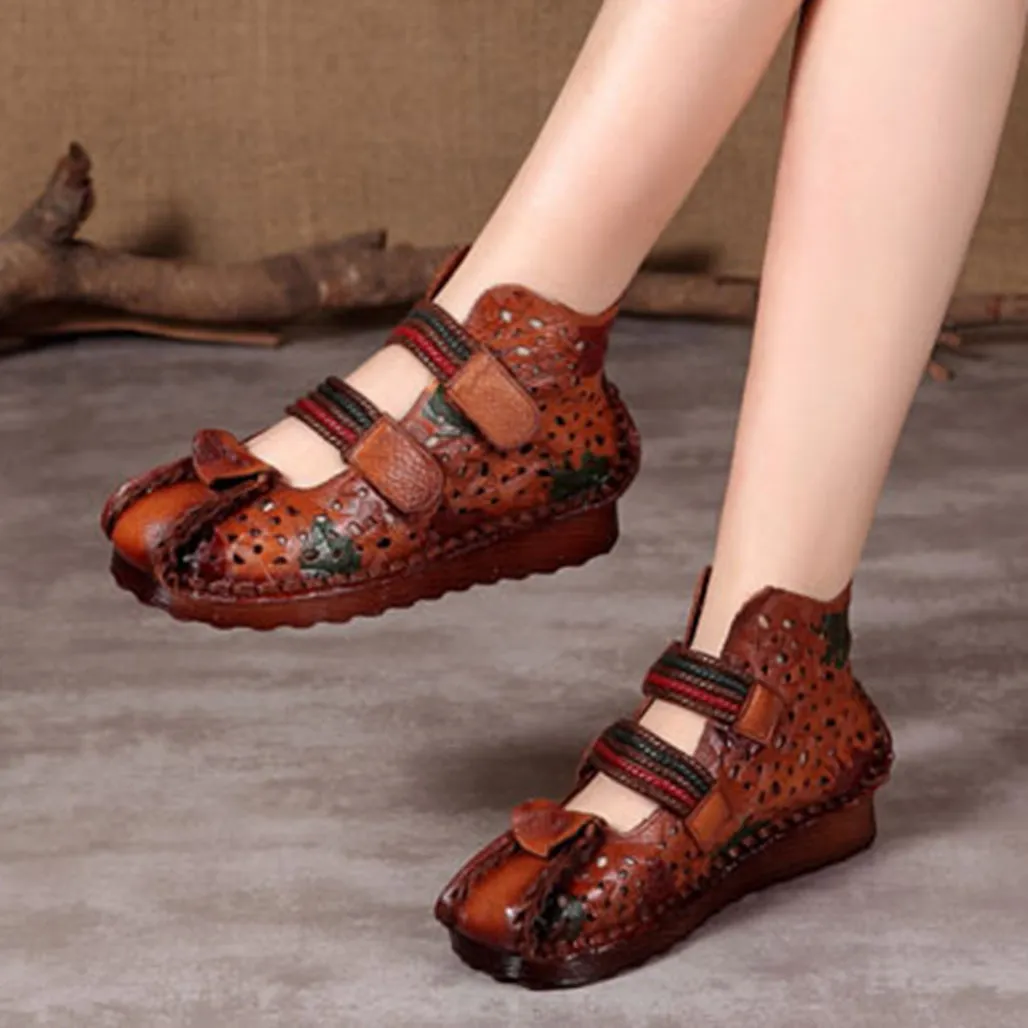 Handmade Soft Leather Comfortable Retro Shoes