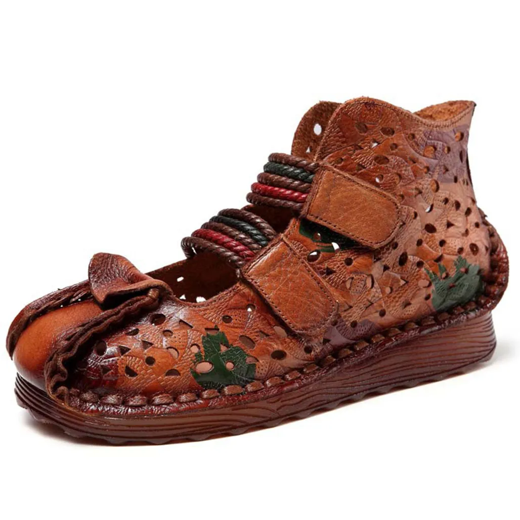 Handmade Soft Leather Comfortable Retro Shoes