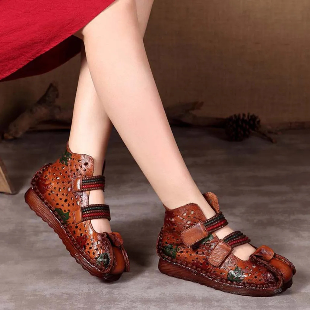 Handmade Soft Leather Comfortable Retro Shoes