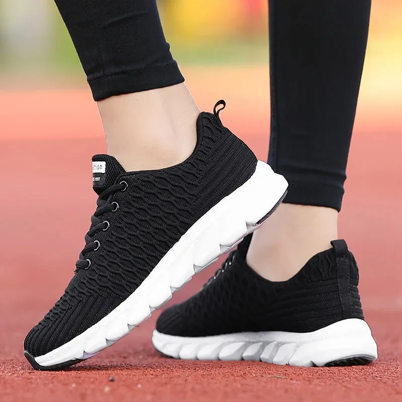 Hnzxzm Hot Sale Cheap Pink Sneakers Women Trainers Shoes Breathable Mesh Casual Sneakers Woman Lightweight Low-Cut Women's Sports Shoes