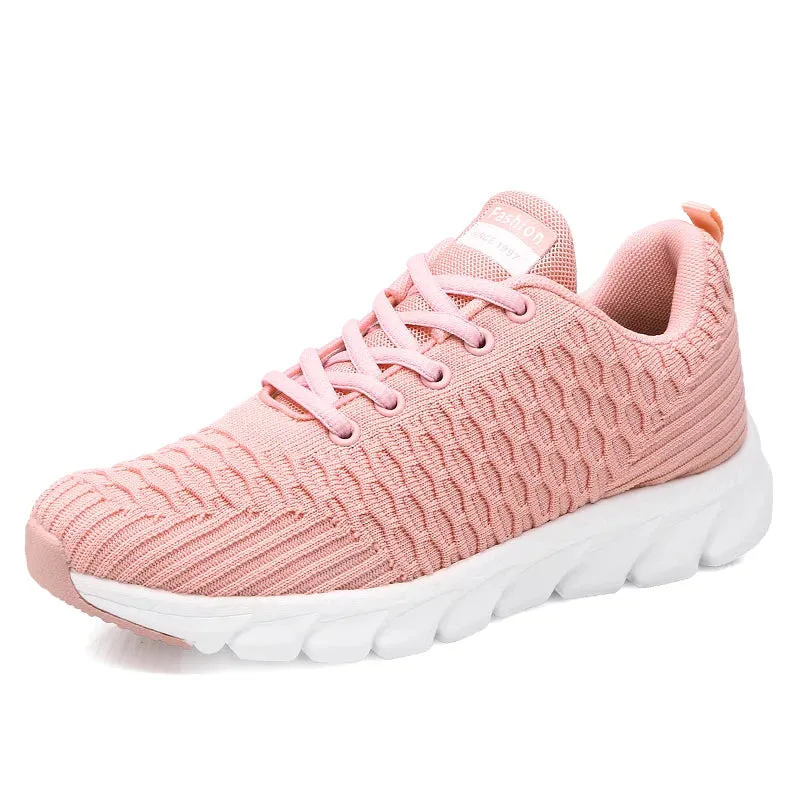 Hnzxzm Hot Sale Cheap Pink Sneakers Women Trainers Shoes Breathable Mesh Casual Sneakers Woman Lightweight Low-Cut Women's Sports Shoes