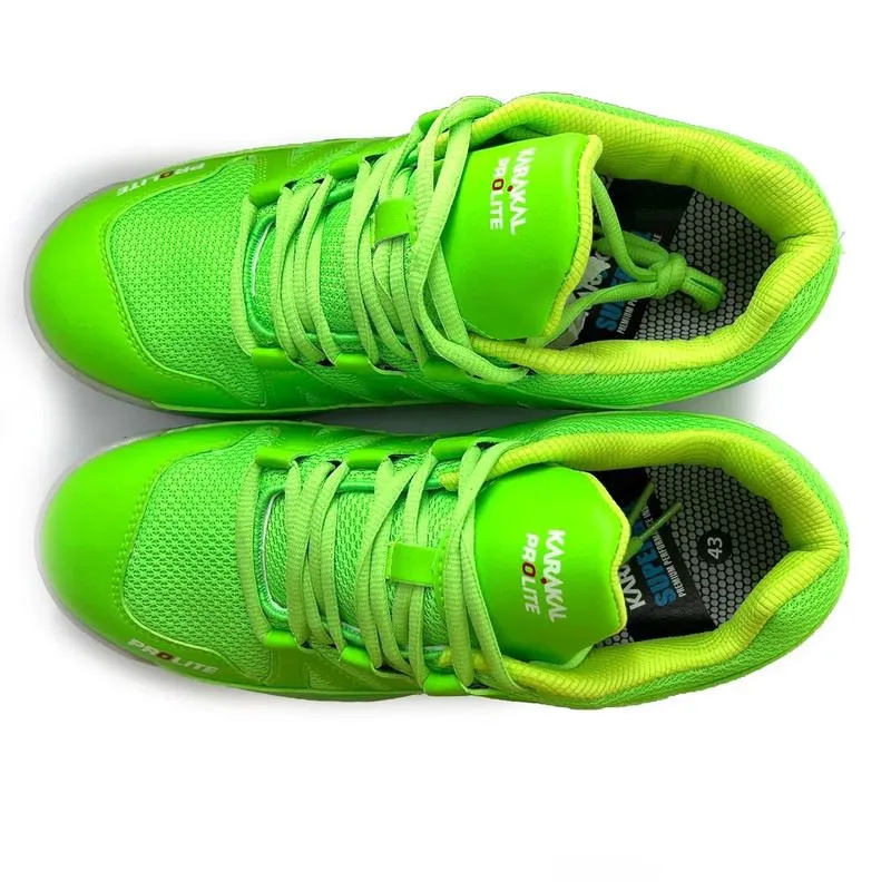 Karakal SuperPro Indoor Court Shoes Lightweight Breathable Upper Sport Green Trainers