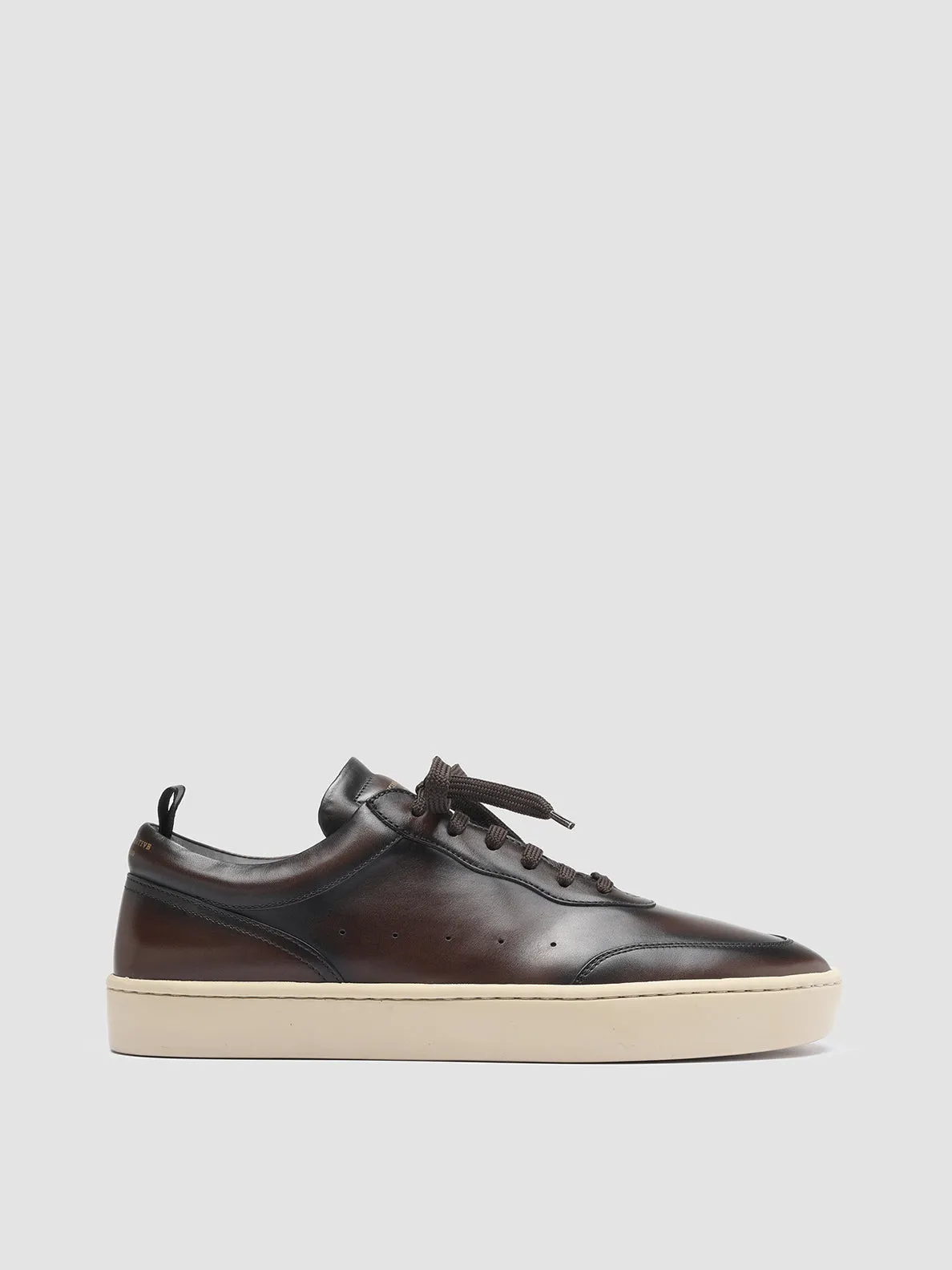 KYLE LUX 001 - Brown Leather Sneakers