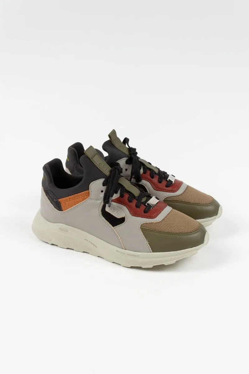 Larch Sneaker | Khaki Vegan Leather   Neoprene