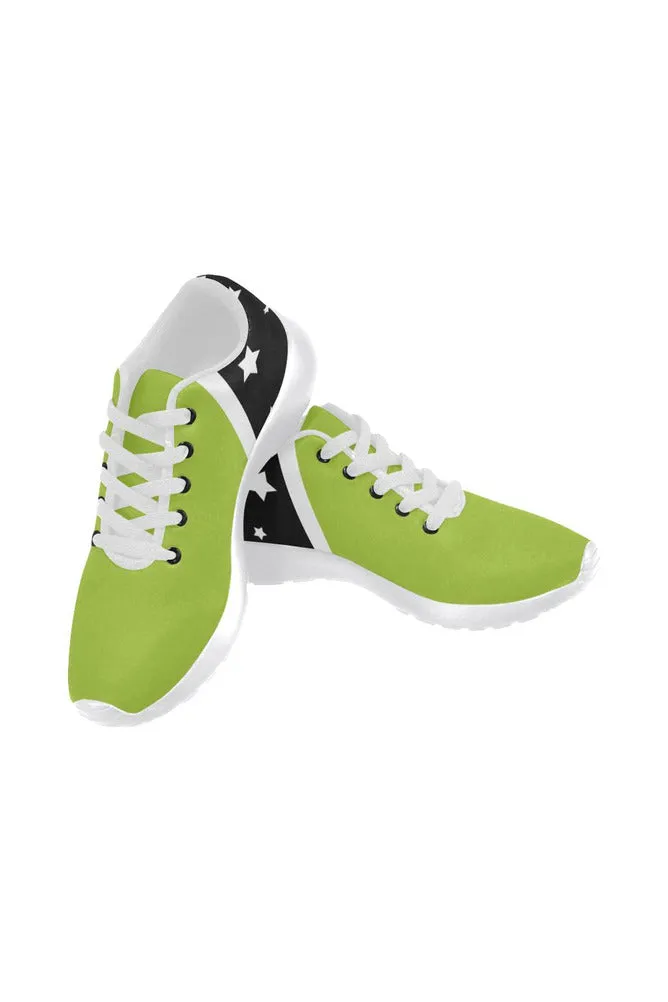 Lime & Black Stars Women’s Running Shoes (Model 020)