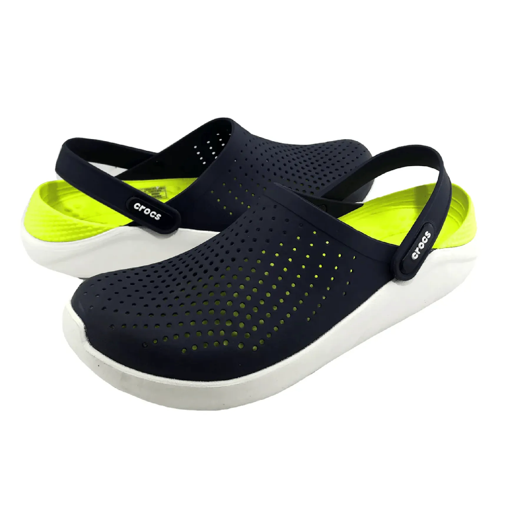 Literide 360 Unisex Clog Sandal Black-Yellow White Sole