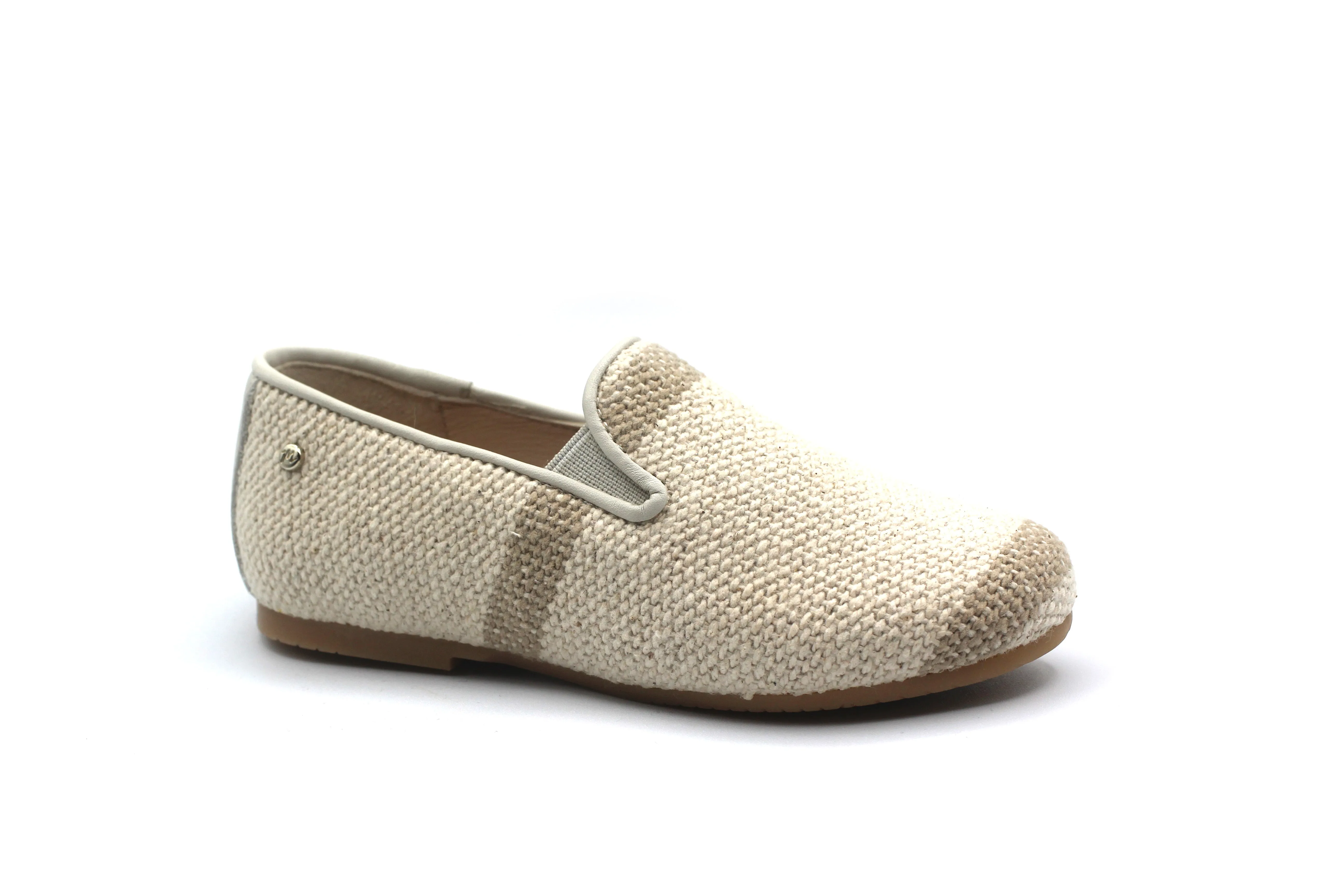 Manuela De Juan Linen Stripe Smoking Shoe