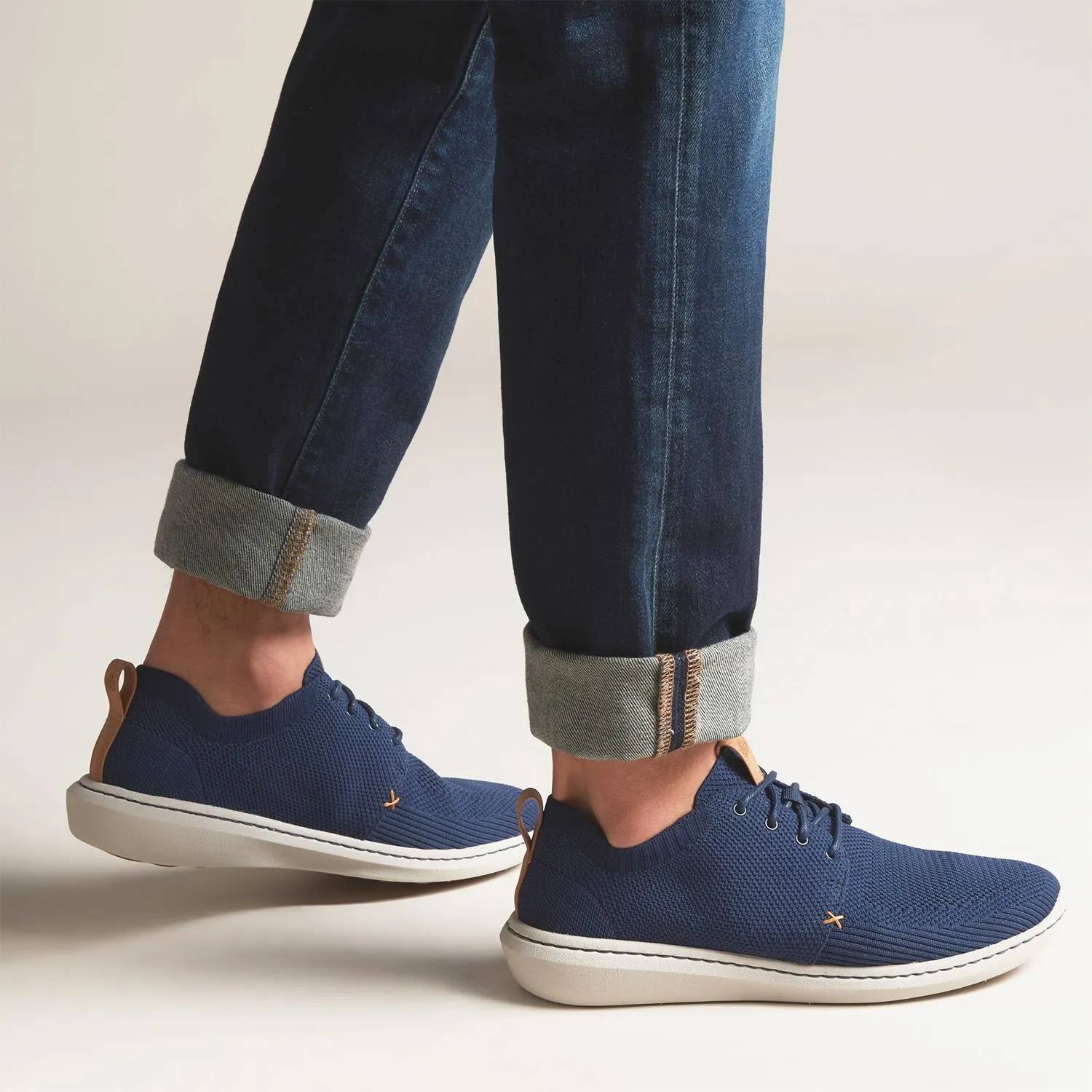 Men's Clarks Cloudsteppers Step Urban Mix Navy Mesh