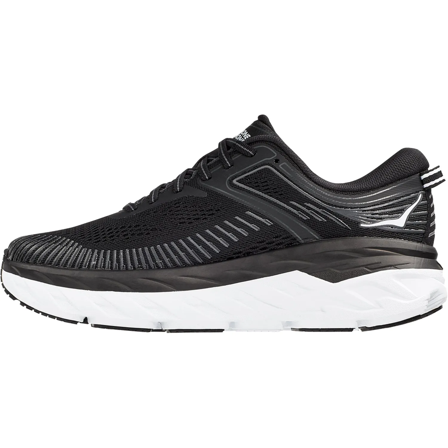 Men's Hoka Bondi 7 Black/White Mesh