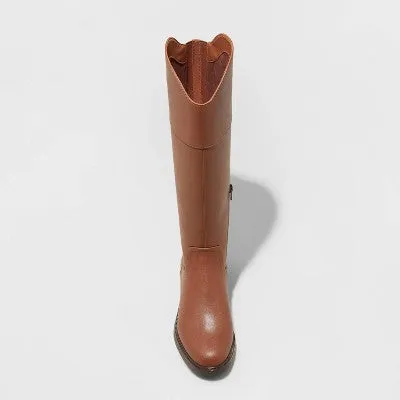 New - Women's Sienna Tall Dress Boots - A New Day Brown 8.5