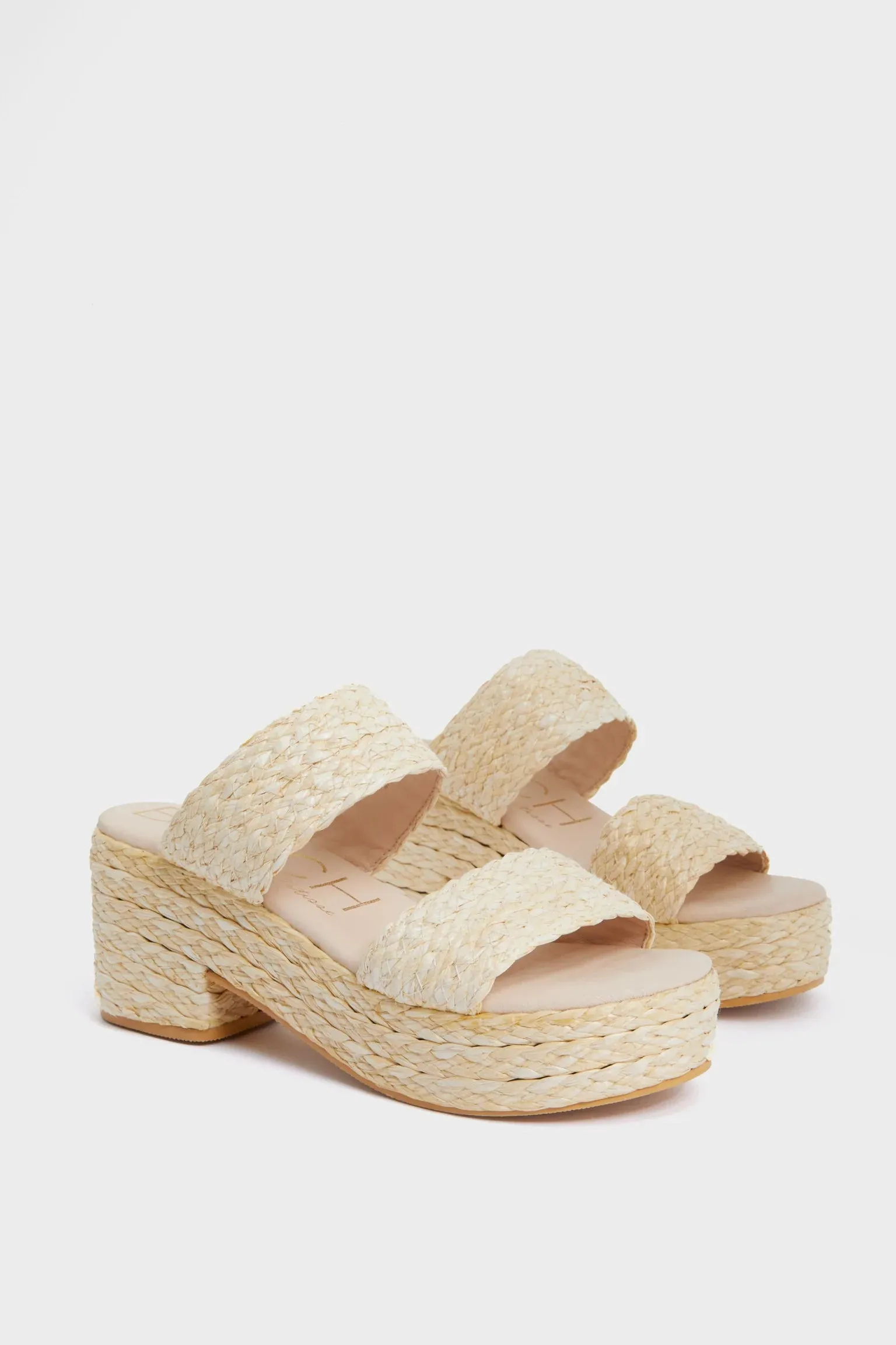 Ocean Ave Platform Sandal - Natural Multi