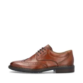 Rieker Men's Dustin 20 Wingtip Lace Shoe in Peanut Brown