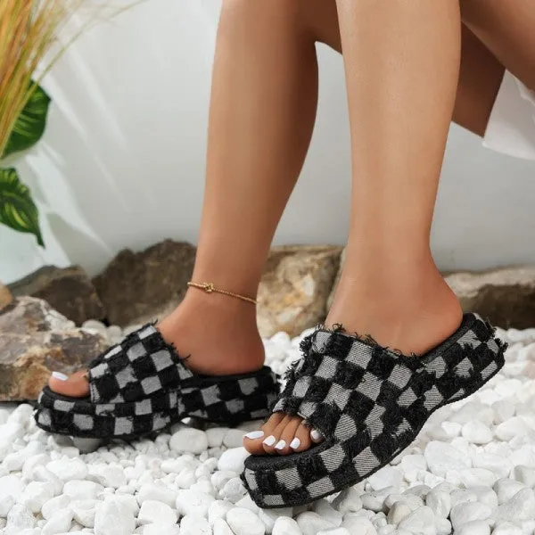 sealbeer - Black Casual Patchwork Round Comfortable Shoes