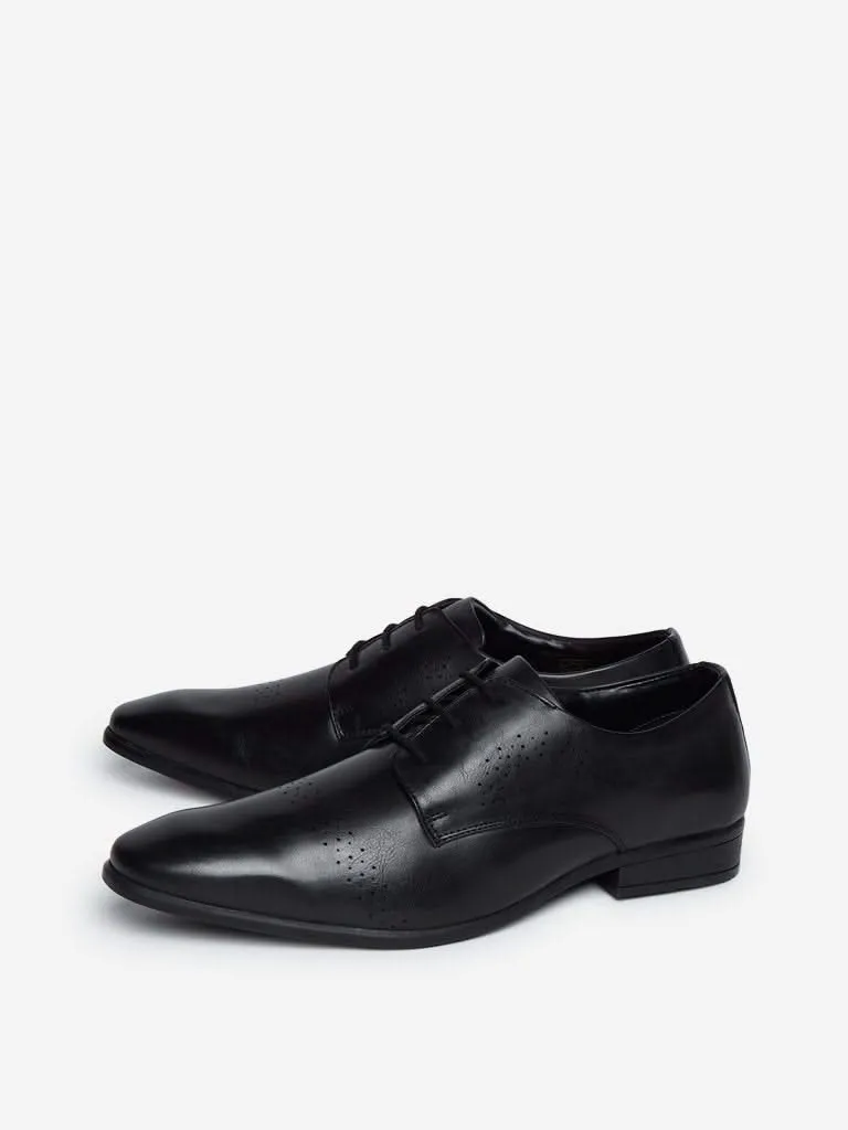 SOLEPLAY Black Perforated Design Brogues