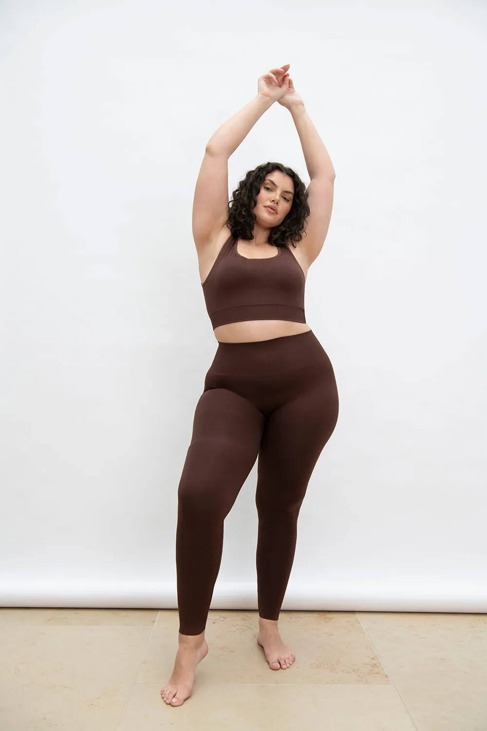 Ultimate High Waisted Seamless Leggings - Chocolate Brown