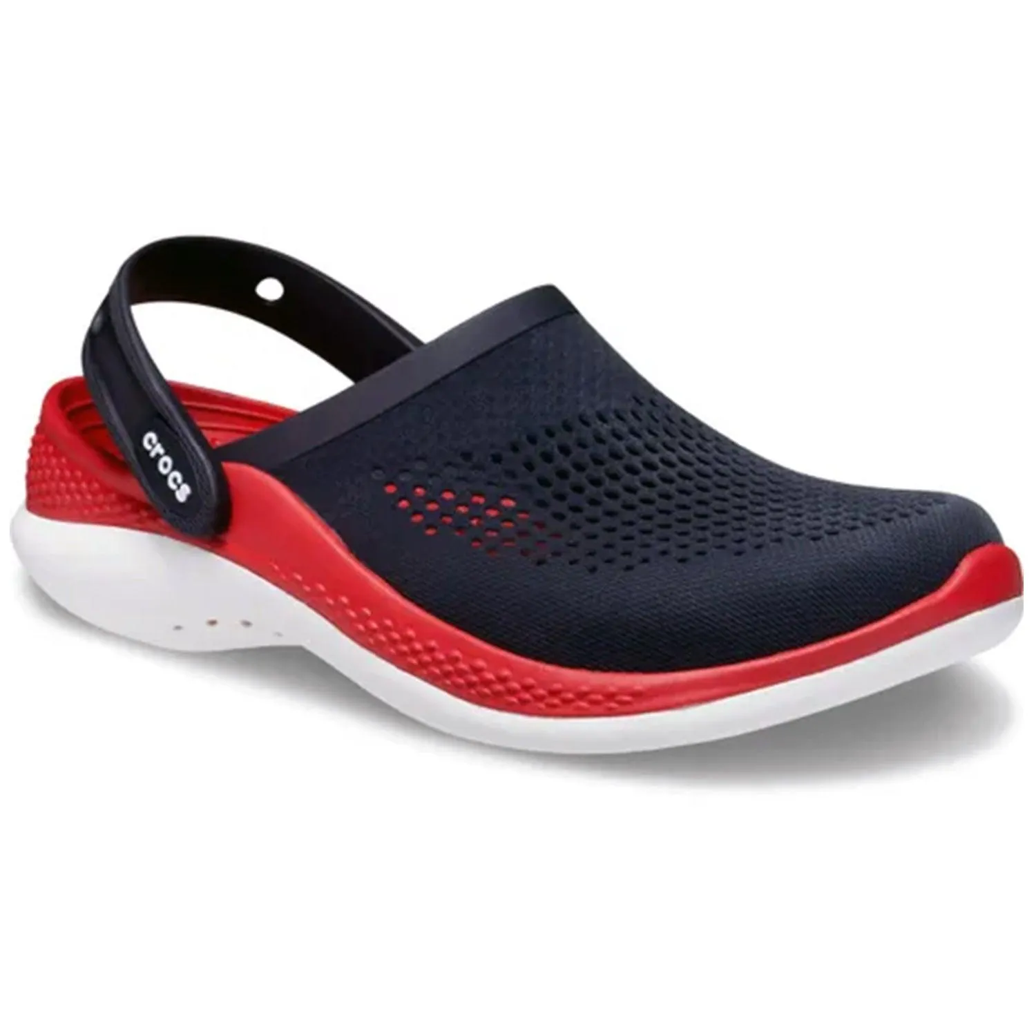 Unisex Literide 360 Clog - Black with Red & White Sole