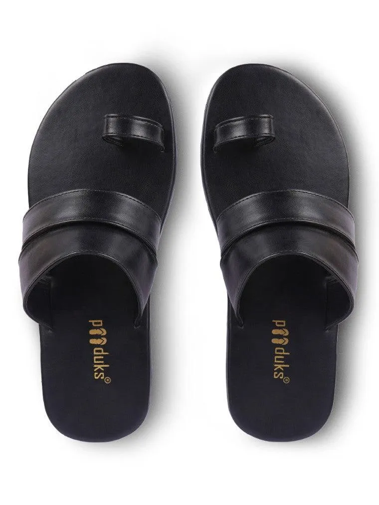 Uri Toe-Ring Vegan Leather Slides Men