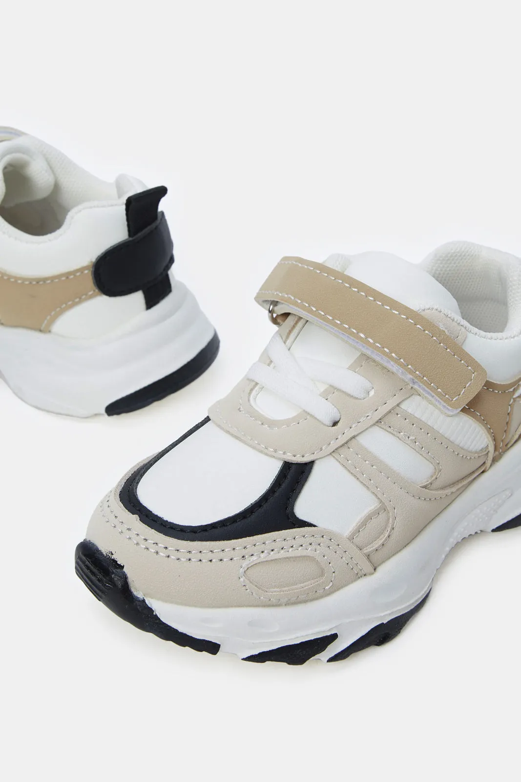 White Color Block Trainer