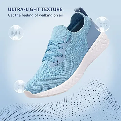 Womens Athletic Running Shoes Comfortable Tennis Shoes Lightweight Walking Shoes Lace Up Trainers Breathable Wide Fit Gym Sneakers