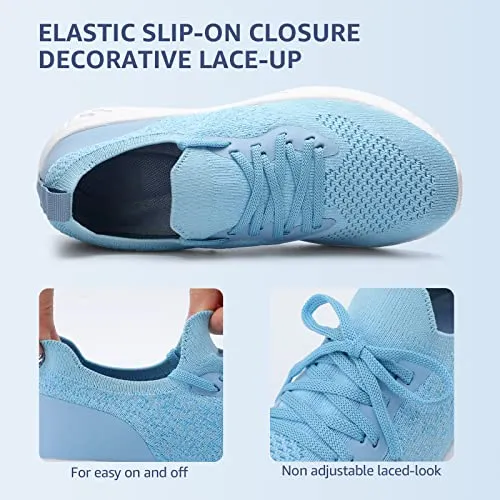 Womens Athletic Running Shoes Comfortable Tennis Shoes Lightweight Walking Shoes Lace Up Trainers Breathable Wide Fit Gym Sneakers