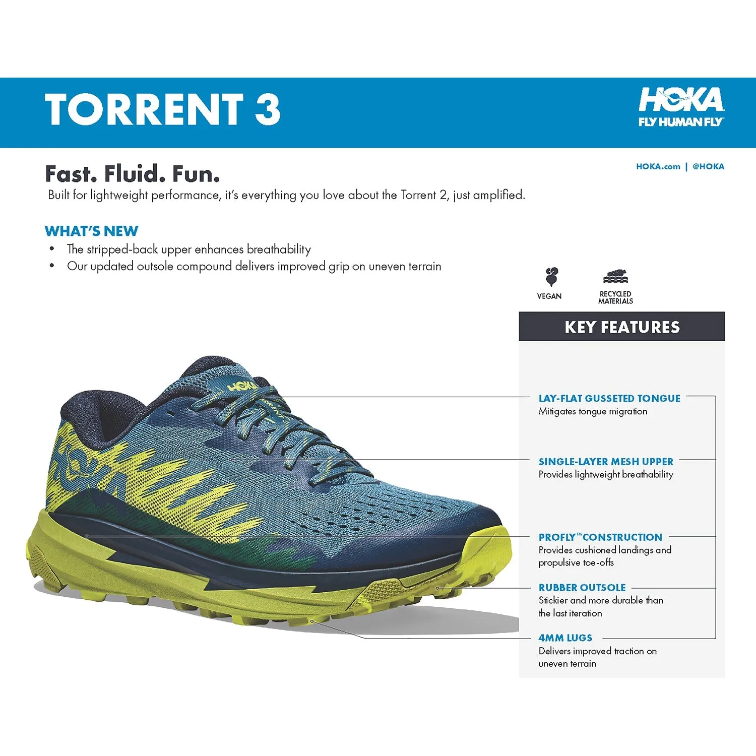 Women's Hoka Torrent 3 Night Sky/Orchid Flower Mesh