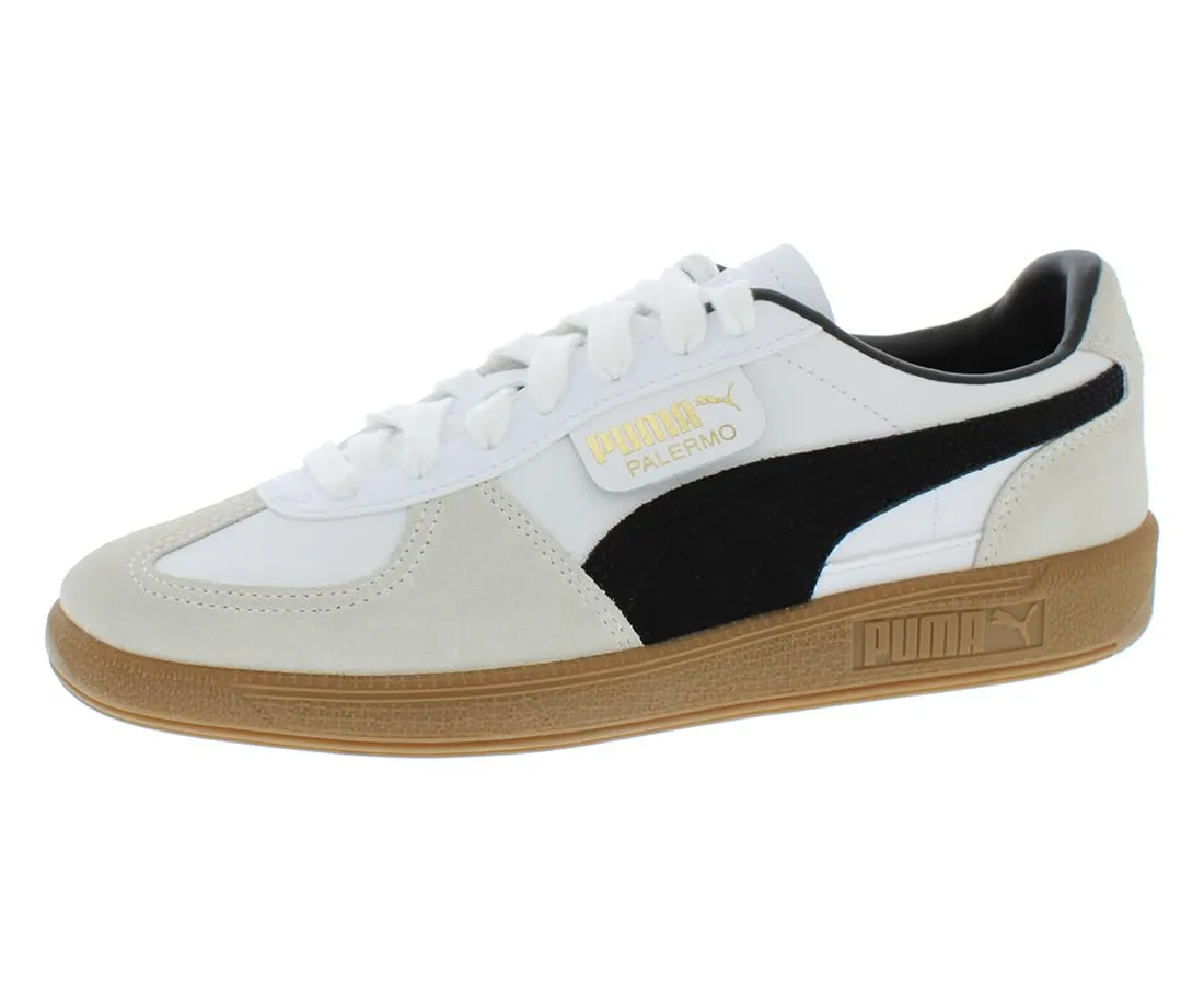 Women's Shoes PUMA PALERMO LEATHER Casual Lace Up Sneakers 397647-01 WHITE