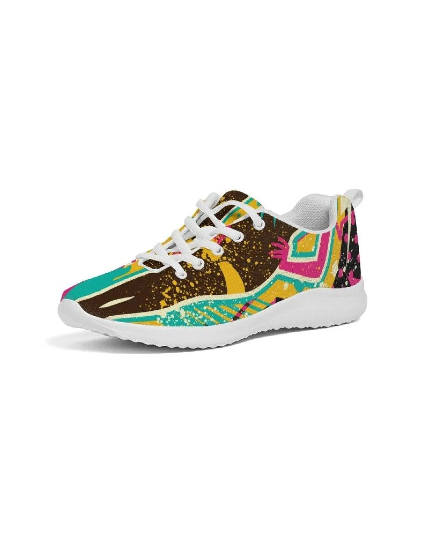 Womens Sneakers - Canvas Running Shoes, Multicolor Pop Print