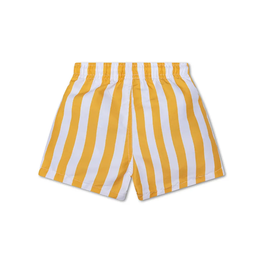 Yellow Striped Swim Shorts by Swim Essentials